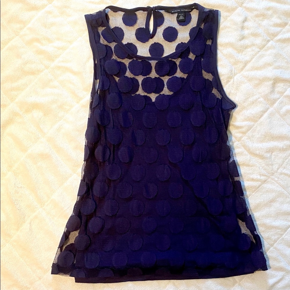 Banana Republic Sheer Polka Dot Top